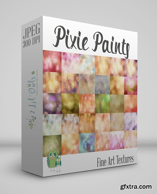 2 Lil\' Owls Pixie Paints Fine Art Textures