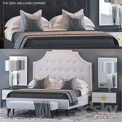 Bed by S & C 8 3d Model