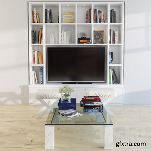 Built-in wall TV 3D MODEL