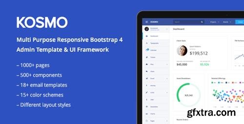 ThemeForest - KOSMO - Multipurpose Responsive Bootstrap 4 Admin Dashboard Template + Angular 4 Starter Kit (Update: 28 August 17 - 19506620