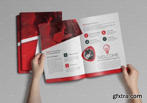 CreativeMarket Bi Fold Brochure 2074273