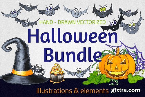 CreativeMarket Halloween Illustrations Bundle 1998055