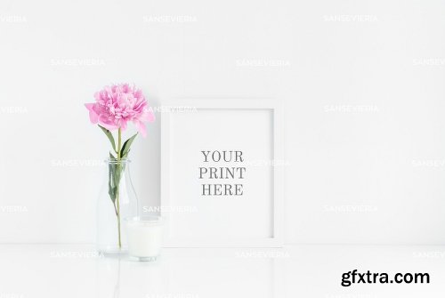 CreativeMarket Bundle - Frame mock up peonies vol.1 1996324