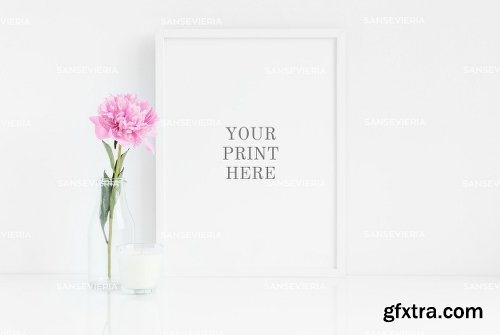 CreativeMarket Bundle - Frame mock up peonies vol.1 1996324