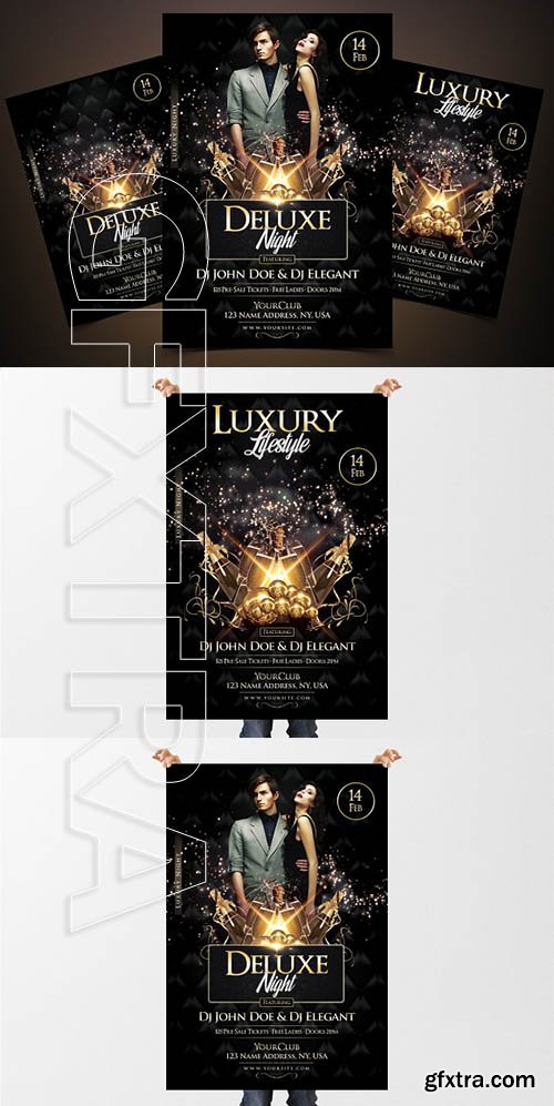 CreativeMarket - Deluxe Night - Luxury Elegant Flyer 2146956