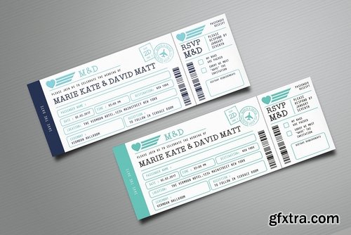 CM - Boarding Pass Wedding Invitation 2133383