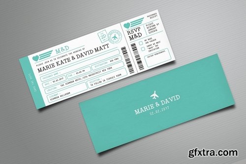 CM - Boarding Pass Wedding Invitation 2133383