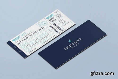 CM - Boarding Pass Wedding Invitation 2133383
