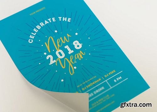 Celebrate New Year 2018 Flyers