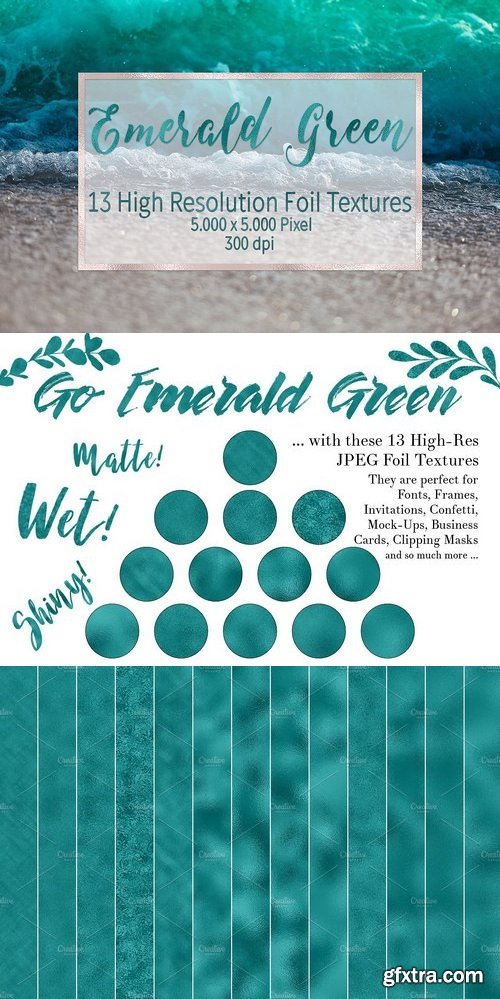 CM - Emerald Green Foil Textures 1309238