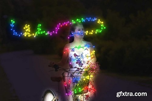CM - Christmas Lights Photoshop Action 2140451