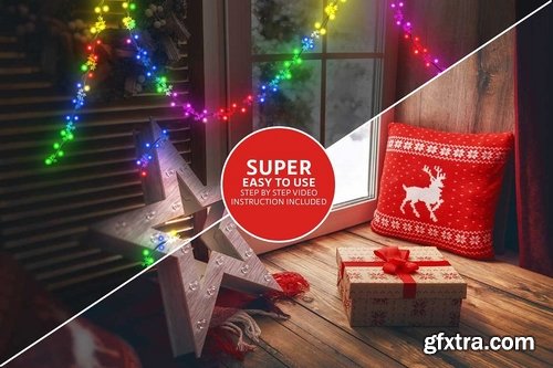 CM - Christmas Lights Photoshop Action 2140451