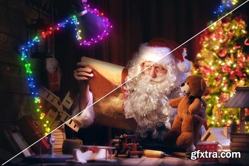 CM - Christmas Lights Photoshop Action 2140451
