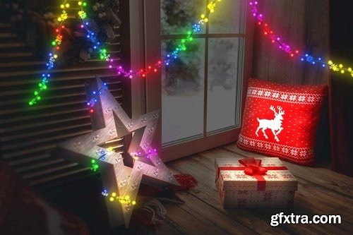 CM - Christmas Lights Photoshop Action 2140451