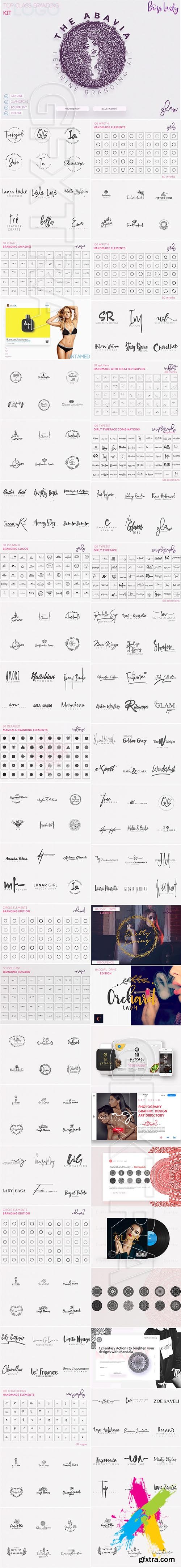 CreativeMarket - The Abavia feminine branding kit 2028821