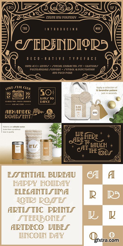 CM - Serendior Font Seamless Patterns 2099036