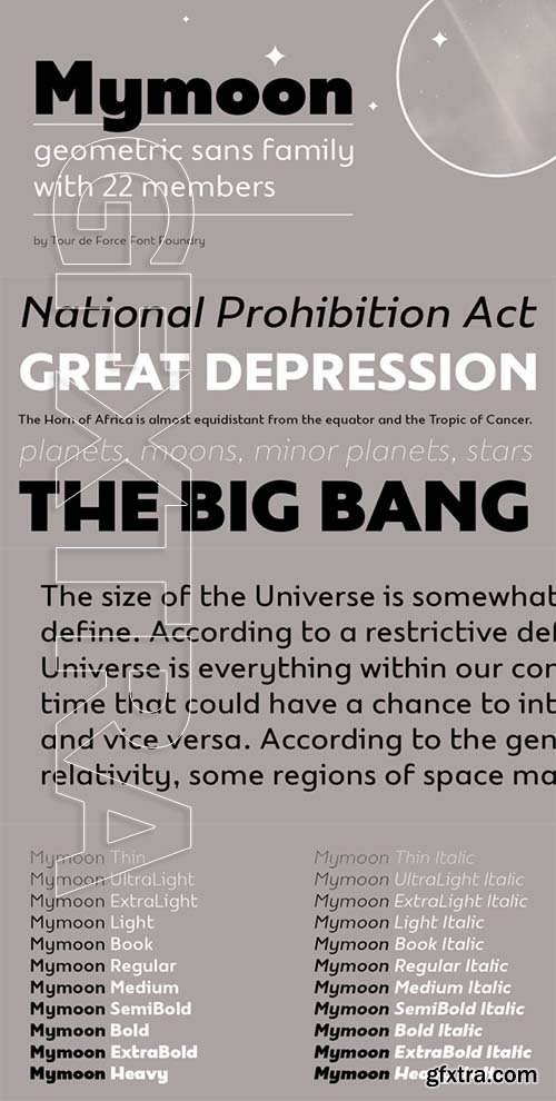 Mymoon - font family