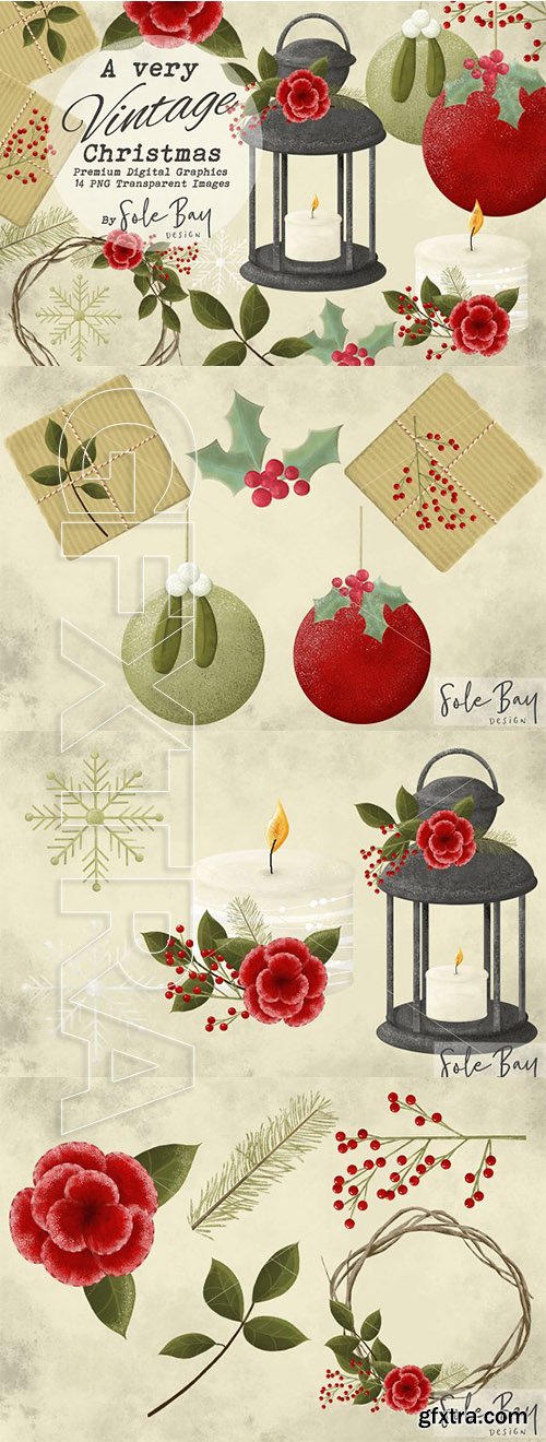 CreativeMarket - A Very Vintage Christmas Collection 2146766