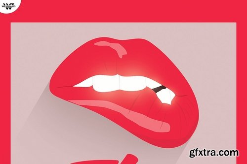 CM - LOVE SEXY LIPS Flyer Template 2151409