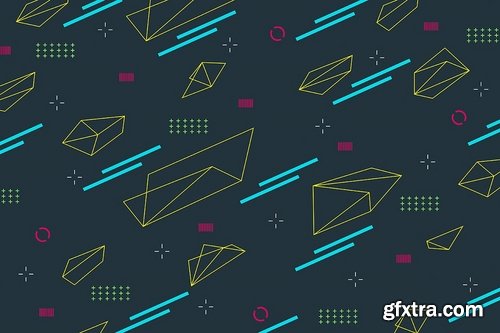 Outline Geometric Shapes Backgrounds