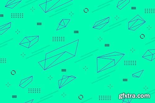 Outline Geometric Shapes Backgrounds