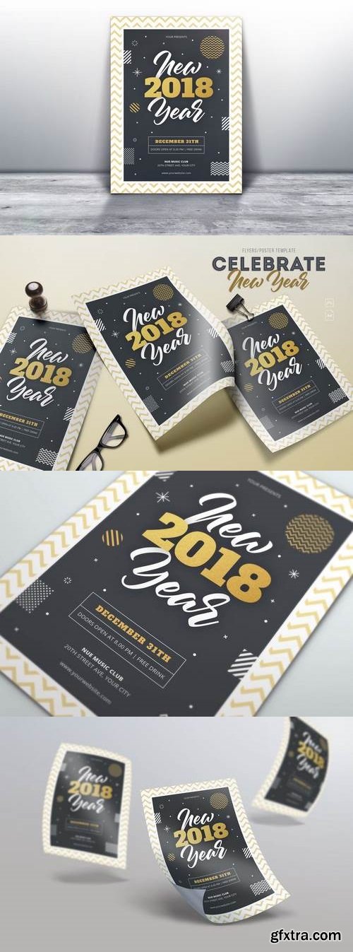 New Year 2018 Flyers