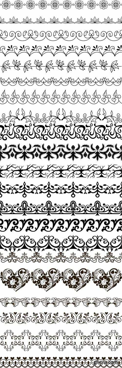 Vectors - Seamless Floral Borders 52