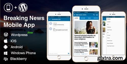 CodeCanyon - Full Android, iOS Mobile Application - Breaking News 2 Blue (Update: 5 May 17) - 19477097