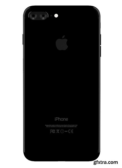 iPhone Plus Shiny Black 3d Model