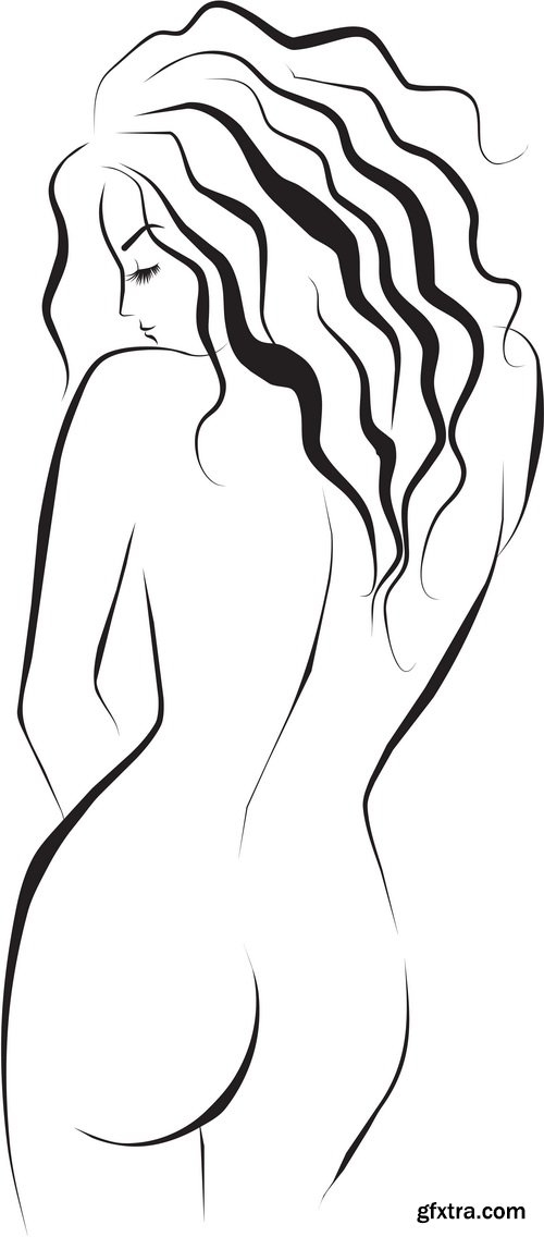 Sketch Girl Faces 21xEPS