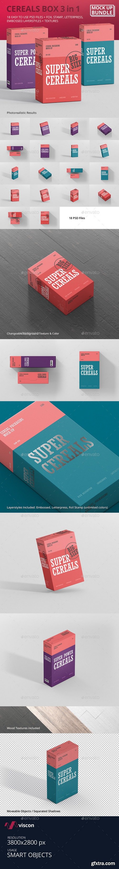 Graphicriver - Cereals Box Mockup Bundle 21029831 Graphicriver - Cereals Box Mockup Bundle 21029831