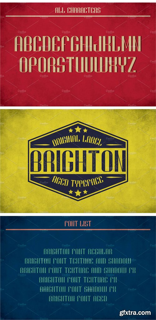 CM - Brighton Vintage Label Typeface 2148400