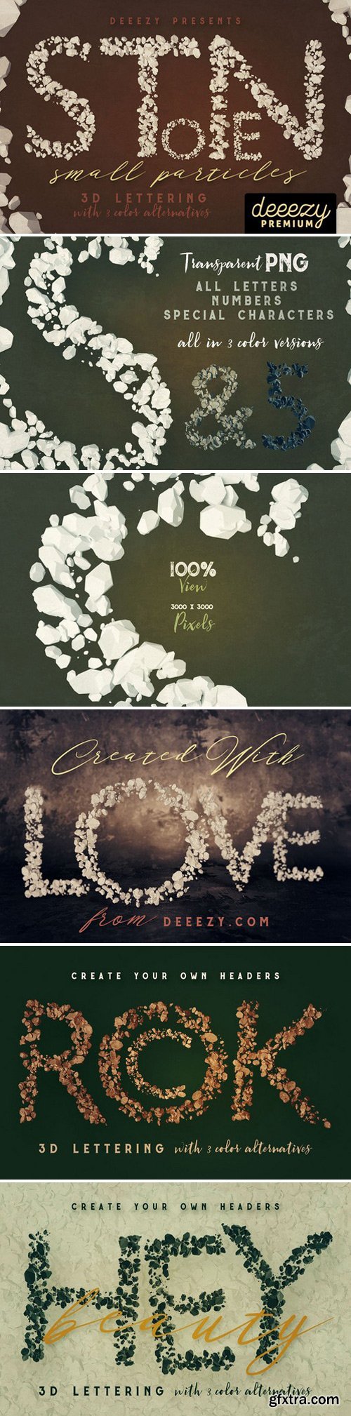 CM - Stone Particles - 3D Lettering 2102614