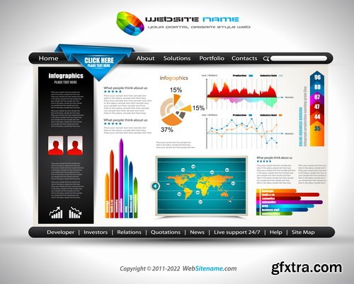 Collection of Infographics 50xEPS