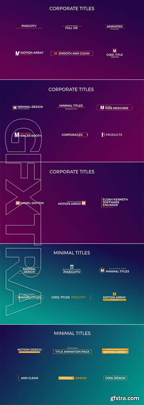 30 Motion Titles Pack - After Effects 57587