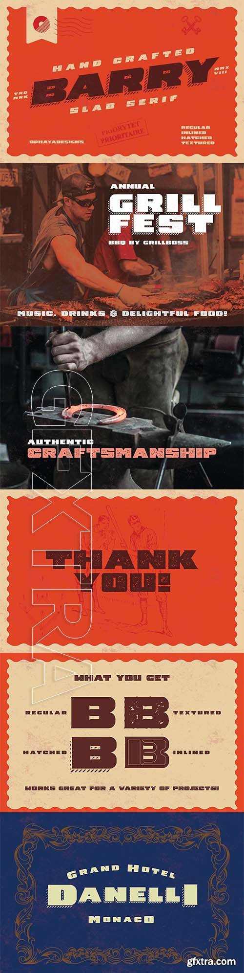 CreativeMarket - Barry 4 Font Styles 2178682