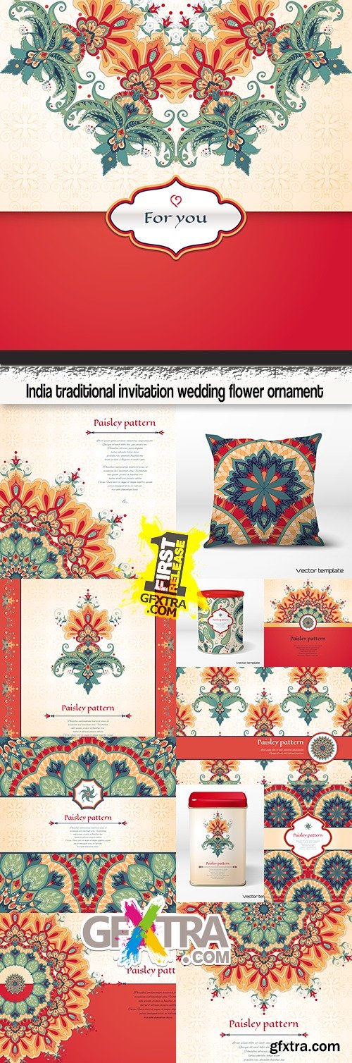 India traditional invitation wedding flower ornament
