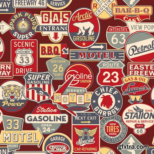 Collection of Retro Labels 25xEPS