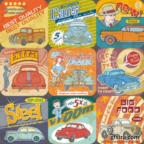 Collection of Retro Labels 25xEPS