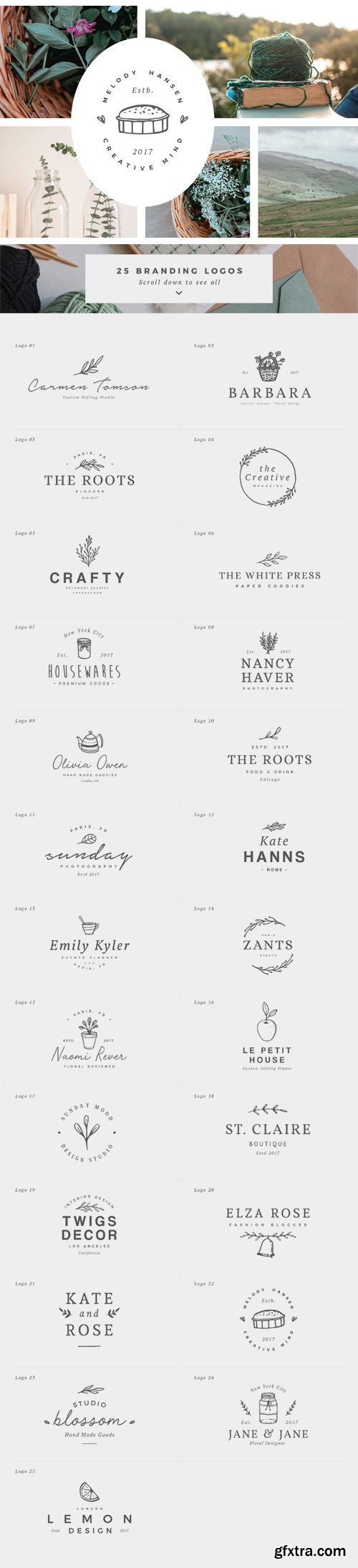 CM - 25 Delicate Feminine Logos - Vol 3 2147719