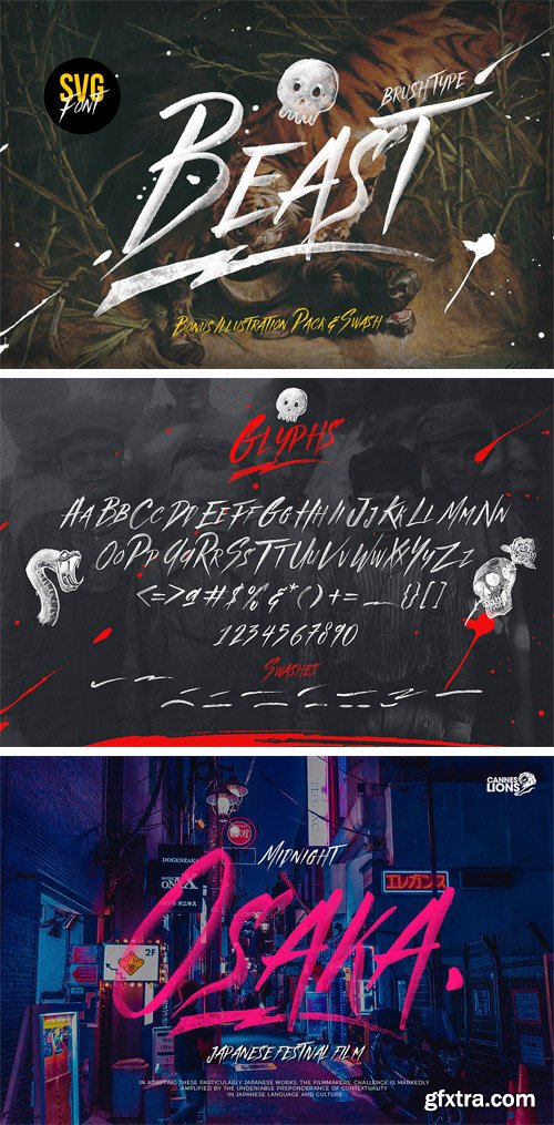 CM - Beast SVG Font & Graphics Pack 2083838