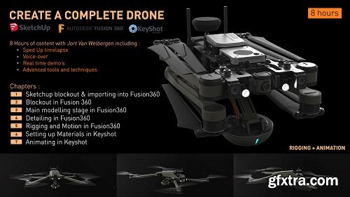 Gumroad - Fusion 360 Hard Surface Tutorial (Create a Drone)