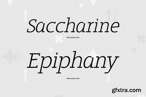 Alexandrya Font Family