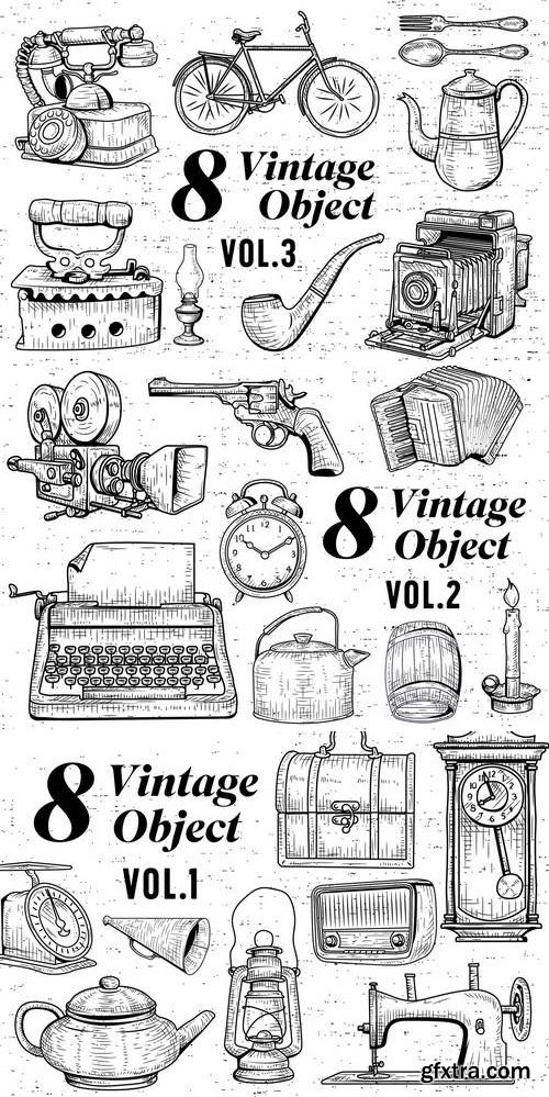 8 Vintage Object - Vol.1,2,3