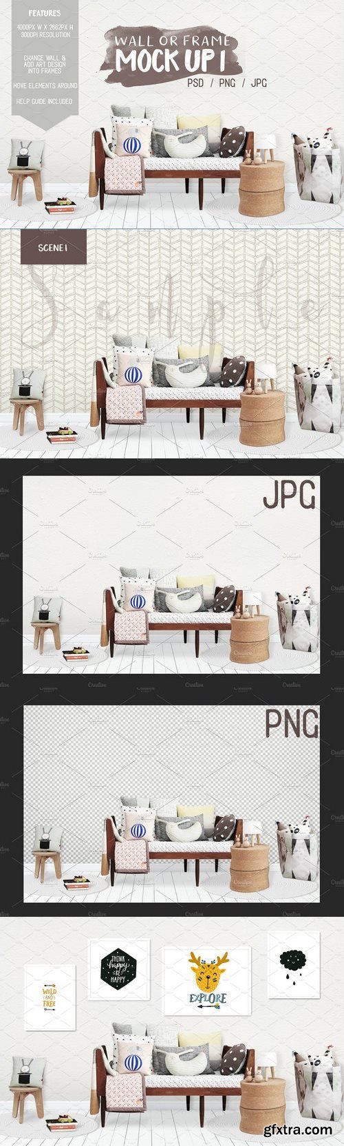 CM - Kids Room Wall/Frame Mock Up 1 1775597