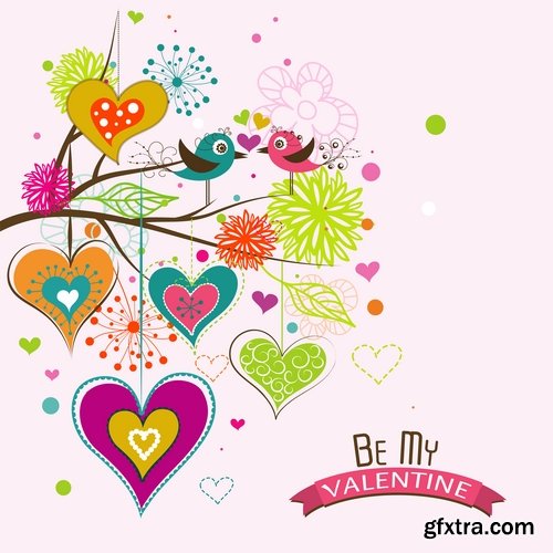 Flyer gift card Valentine\'s Day invitation card vector image 25 EPS