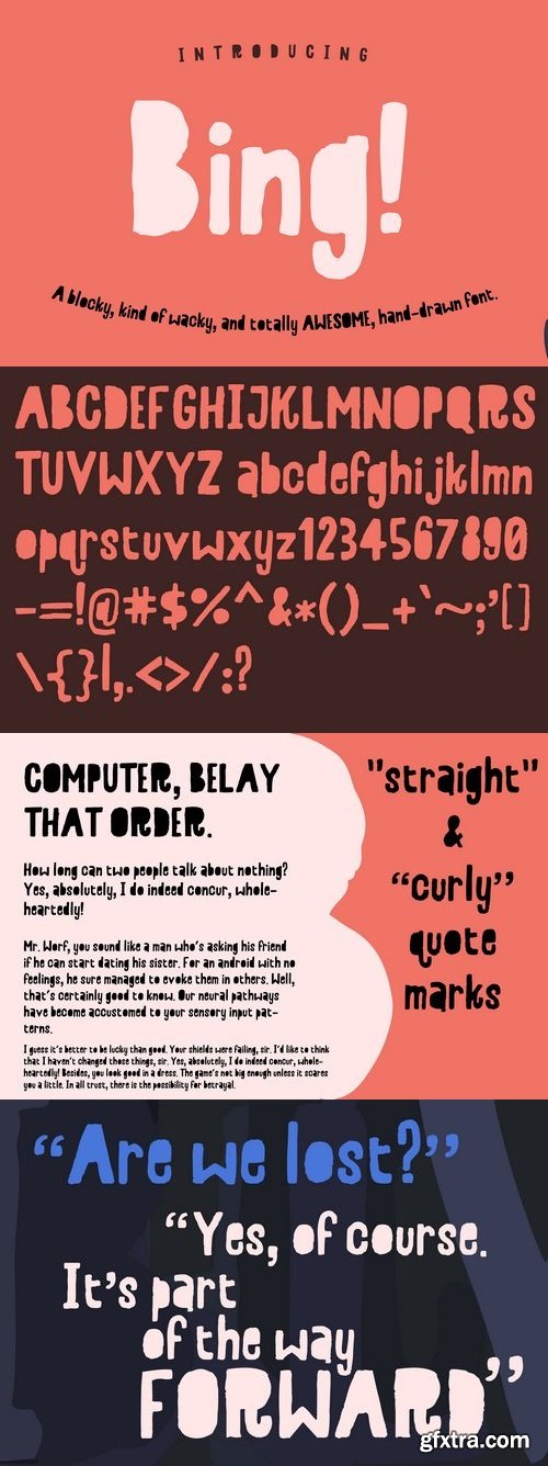 CM - Bing! A hand-drawn block font 1775502