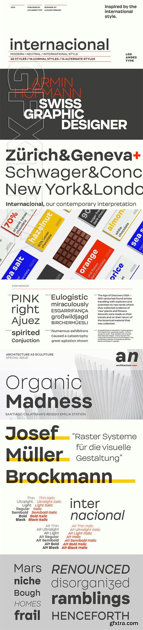 Internacional font family
