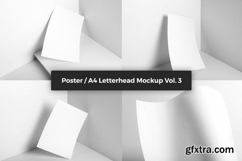 Poster A4 Letterhead Mockup Vol 3