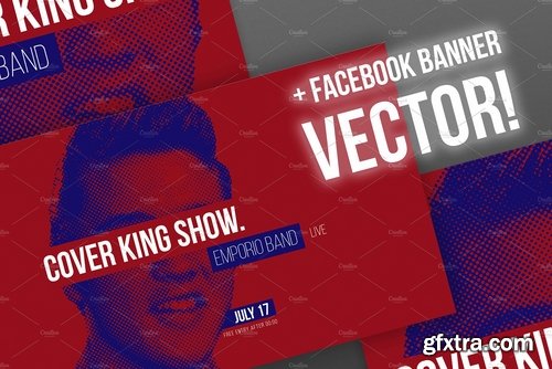 CM - Elvis King Poster + FB cover! PSD+AI 2187328